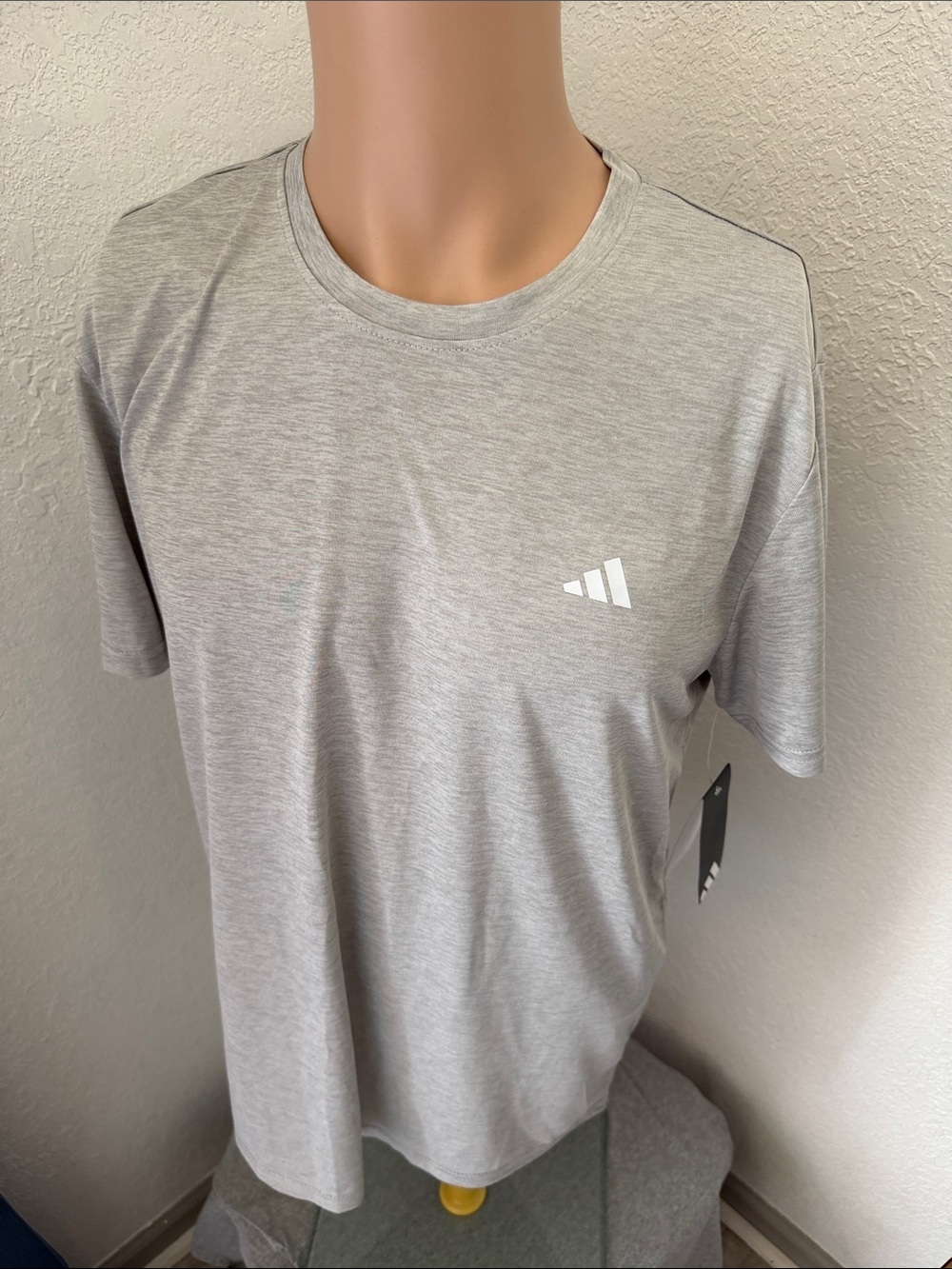 adidas Men’s Heather Gray Short-Sleeve Athletic Tee